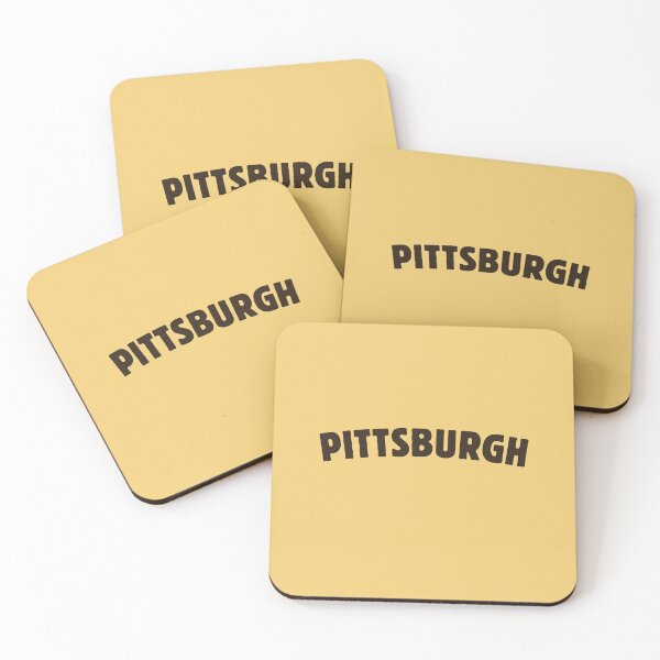 Item preview,  Pittsburgh (block typeface) in gold minimalist designed and sold by DesignCollectiv.