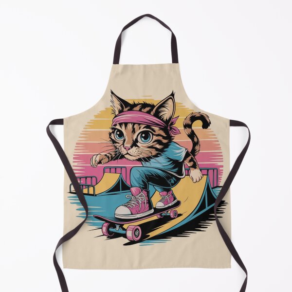 Item preview, 80's style skater cat designed and sold by BooWearBer.