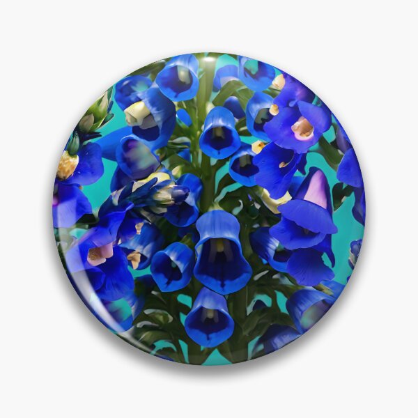 Item preview, A vibrant geometric pattern using deep blue Foxglove flowers designed and sold by Tchoice.