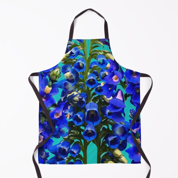 Item preview, A vibrant geometric pattern using deep blue Foxglove flowers designed and sold by Tchoice.