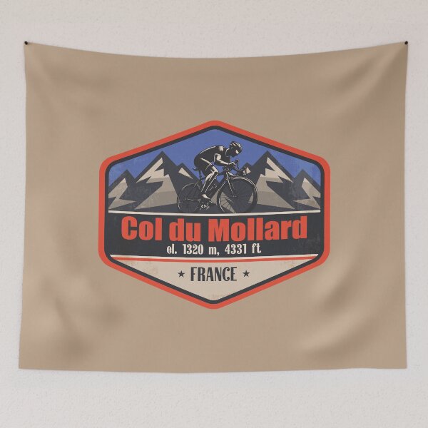 Artikelvorschau, Col du Mollard Frankreich Fahrrad-Mountain-Design entworfen und verkauft von CynthiaGraphics.