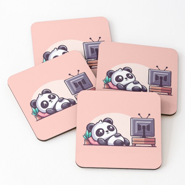 Artikelvorschau, Niedlicher kleiner Pandabär genießt das Fernsehen entworfen und verkauft von StylishDesigns_ByJohn.