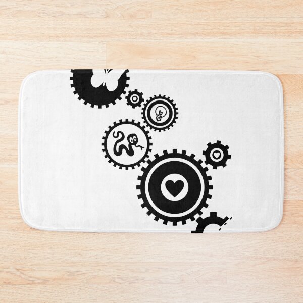 Item preview, Gears white art design - Youthful and fun design that reflects the gears in your head in full steam ahead action! designed and sold by amoreternoshop.