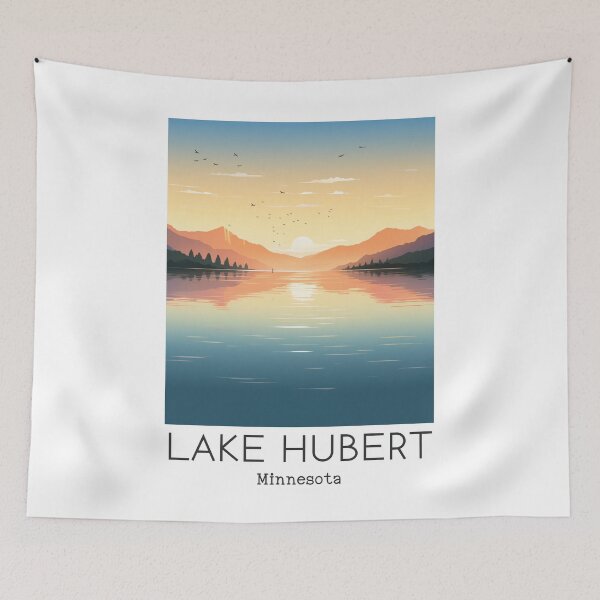 Item preview, A Vintage Travel Illustration of Lake Hubert - Minnesota - US designed and sold by GoodOldVintage.