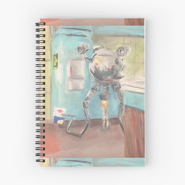 Item preview, Codsworth in an oil pastel kitchen Fallout 4 designed and sold by Unlockeverydoor.