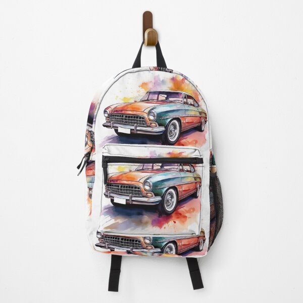 Item preview, Retro Classic Car in Vibrant Watercolour Art designed and sold by RaiyaTees.