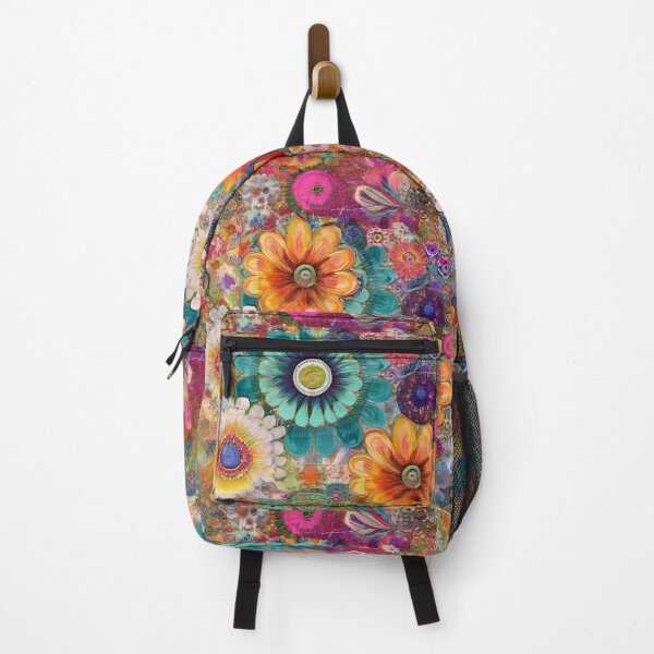 Item preview, Retro Hippie: Bright Flowers designed and sold by J Marielle Designs.