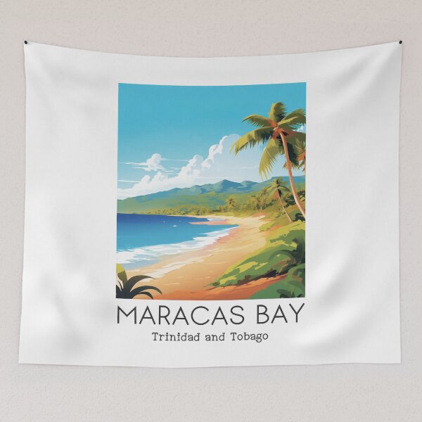 Item preview, A Vintage Travel Illustration of Maracas Bay - Trinidad and Tobago  designed and sold by GoodOldVintage.