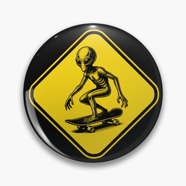 Item preview, Alien Skater Road Sign designed and sold by roswellboutique.
