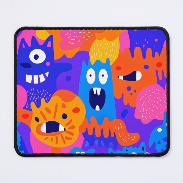 Item preview, A vibrant cartoon pattern featuring friendly monsters designed and sold by shafranietz.