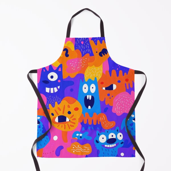 Item preview, A vibrant cartoon pattern featuring friendly monsters designed and sold by shafranietz.
