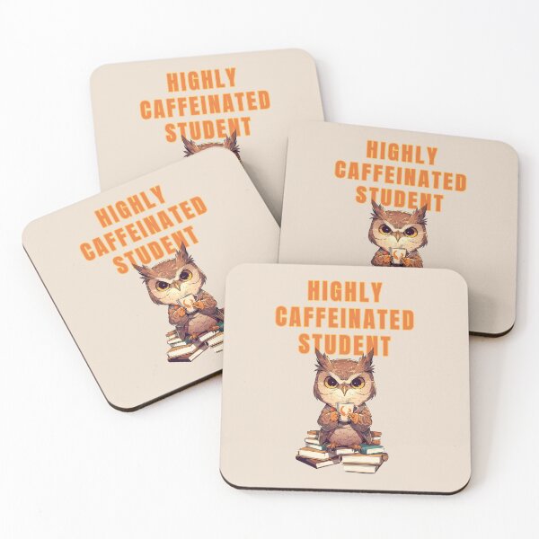 Item preview, Highly Caffeinated Student Owl design designed and sold by La Loca.