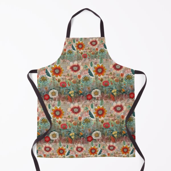 Item preview, Retro Hippie: Red Flower Garden designed and sold by J Marielle Designs.