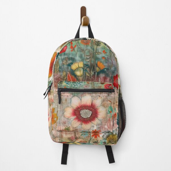 Item preview, Retro Hippie: Red Flower Garden designed and sold by J Marielle Designs.