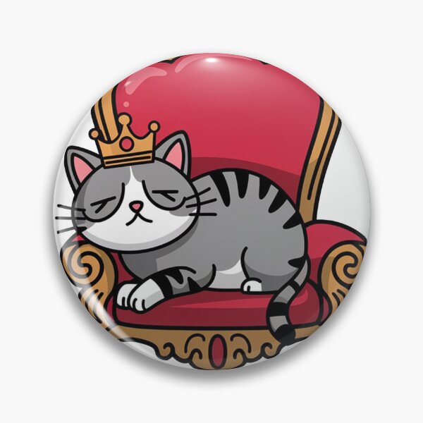 Item preview, I'd Rather Be Napping King Cat on Throne designed and sold by MonkiFlipp.