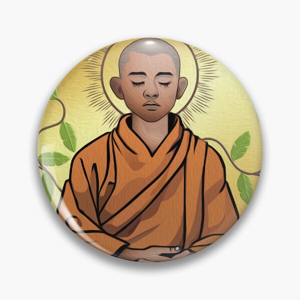 Item preview, Meditating Buddhist Monk designed and sold by onboarddesigns.
