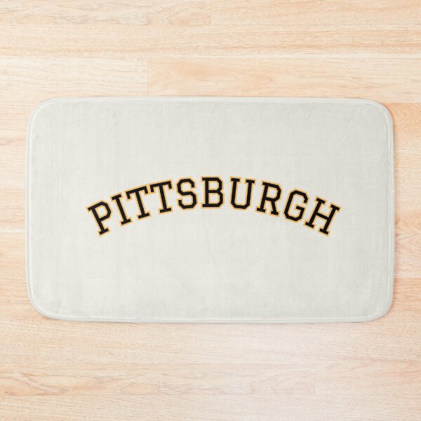 Item preview, Pittsburgh (block typeface) in gold outline minimalist designed and sold by DesignCollectiv.