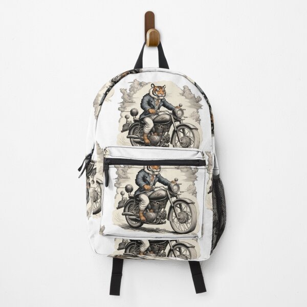 Item preview, Tiger in a suit on a motorcycle designed and sold by Holy Coast Threads (Formerly ChristianFlower).