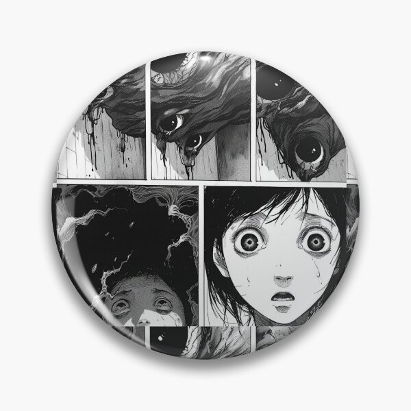Item preview, Eyes of the Infiltrator – black and white horror manga anime  girl designed and sold by ForsakenFrames.