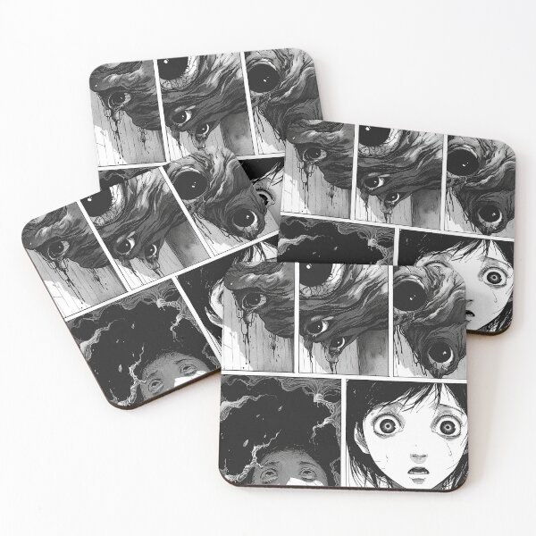 Item preview, Eyes of the Infiltrator – black and white horror manga anime  girl designed and sold by ForsakenFrames.
