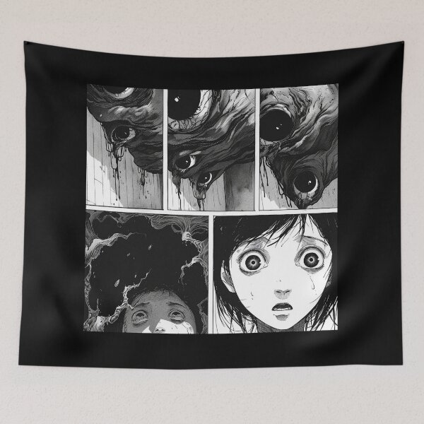 Item preview, Eyes of the Infiltrator – black and white horror manga anime  girl designed and sold by ForsakenFrames.