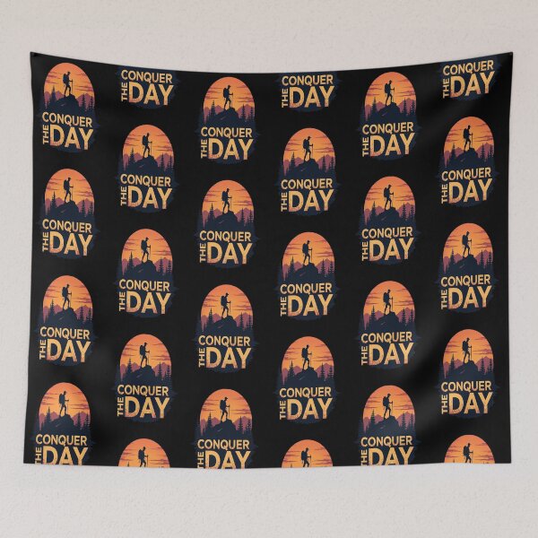 Item preview, Conquer the Day Motivational Design | Hiking Adventure| Outdoor Enthusiast | Nature Lover Gift designed and sold by InkredibleZ.
