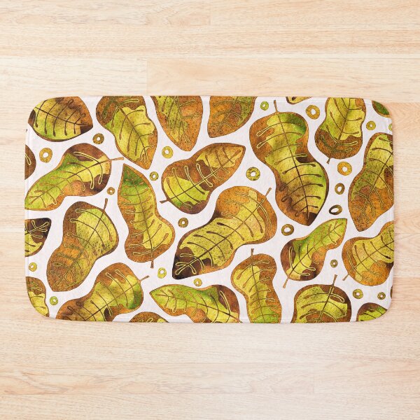 Item preview, Golden Watercolor Tropical Leaves Pattern designed and sold by schorrnuff.