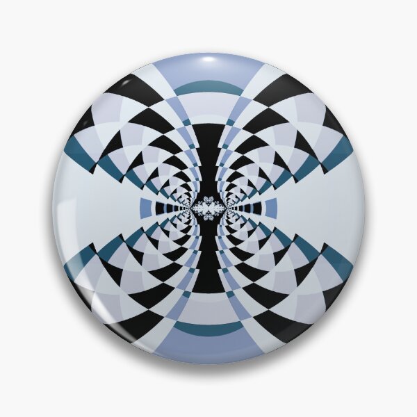 Item preview, Teal and Blue Hypnotic Optical Circles Geometric Pattern designed and sold by Dianne Mead.
