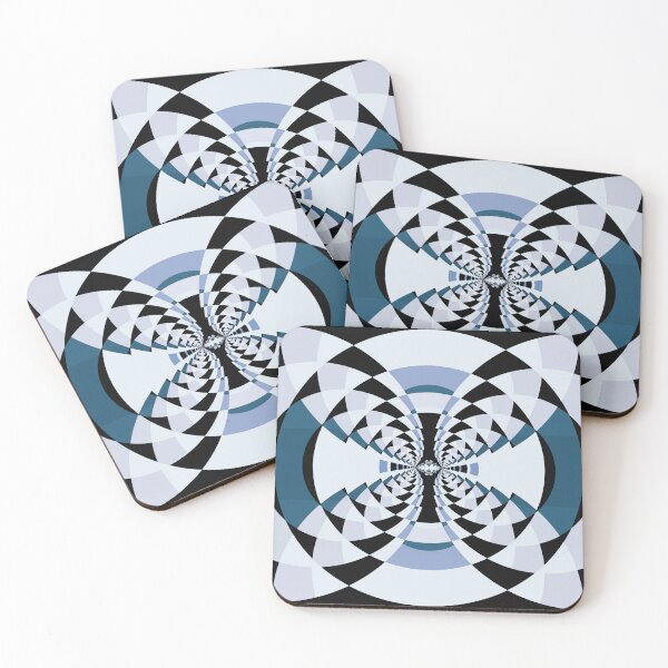 Item preview, Teal and Blue Hypnotic Optical Circles Geometric Pattern designed and sold by Dianne Mead.