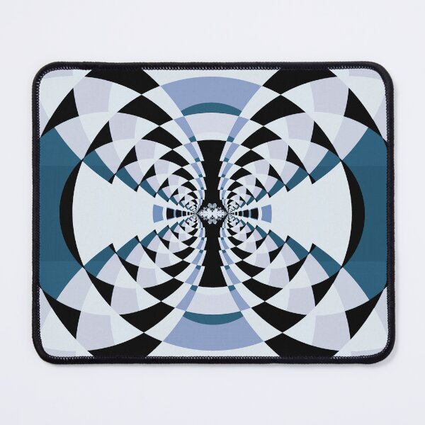 Item preview, Teal and Blue Hypnotic Optical Circles Geometric Pattern designed and sold by Dianne Mead.