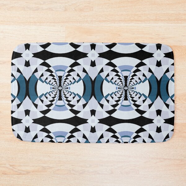 Item preview, Teal and Blue Hypnotic Optical Circles Geometric Pattern designed and sold by Dianne Mead.