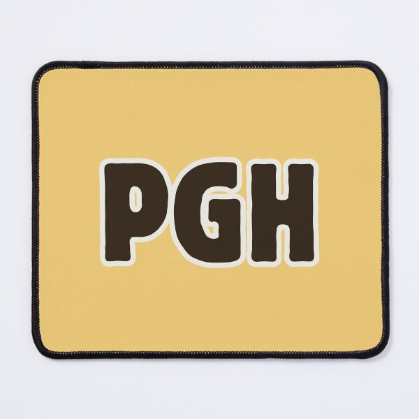 Item preview, PGH (block typeface) in gold outline minimalist designed and sold by DesignCollectiv.