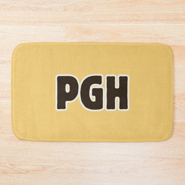 Item preview, PGH (block typeface) in gold outline minimalist designed and sold by DesignCollectiv.