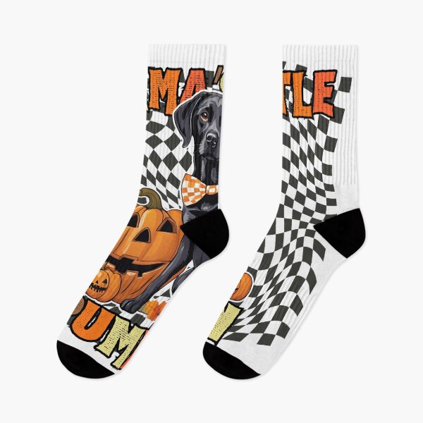 Item preview, "Mama's Little Pumpkin" - Labrador Retriever in Halloween Pumpkin with Checkered Background designed and sold by GoodyPaws.