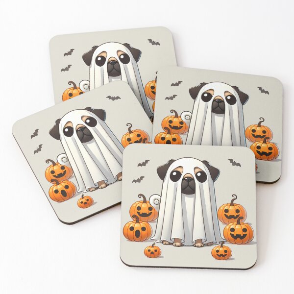 Item preview, Pug in a Ghost Costume designed and sold by ~ QPAIC ~.