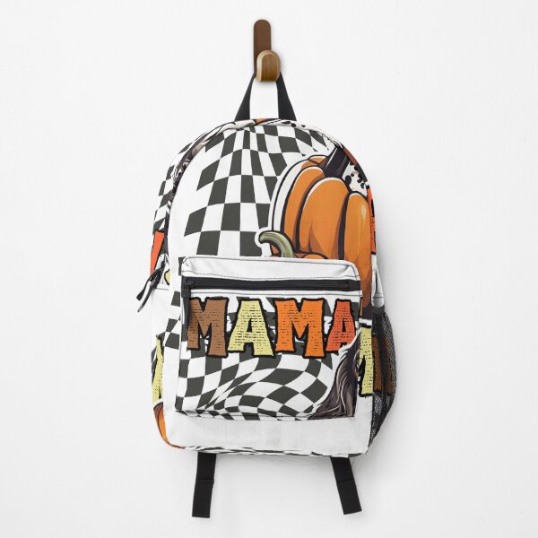Item preview, "Mama's Little Pumpkin" - German Spaniel in Halloween Pumpkin with Checkered Background designed and sold by GoodyPaws.
