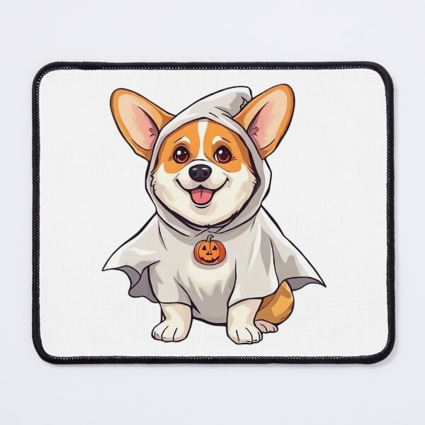 Item preview, Spooky Corgi in Ghost Costume for Halloween designed and sold by EpicPaws.