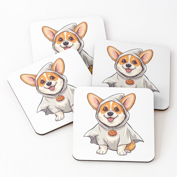 Item preview, Spooky Corgi in Ghost Costume for Halloween designed and sold by EpicPaws.
