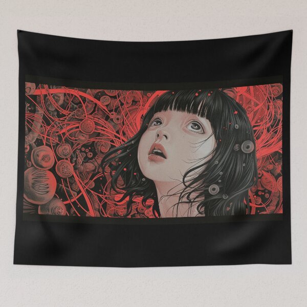Item preview, red nightmare – horror manga anime  girl designed and sold by ForsakenFrames.