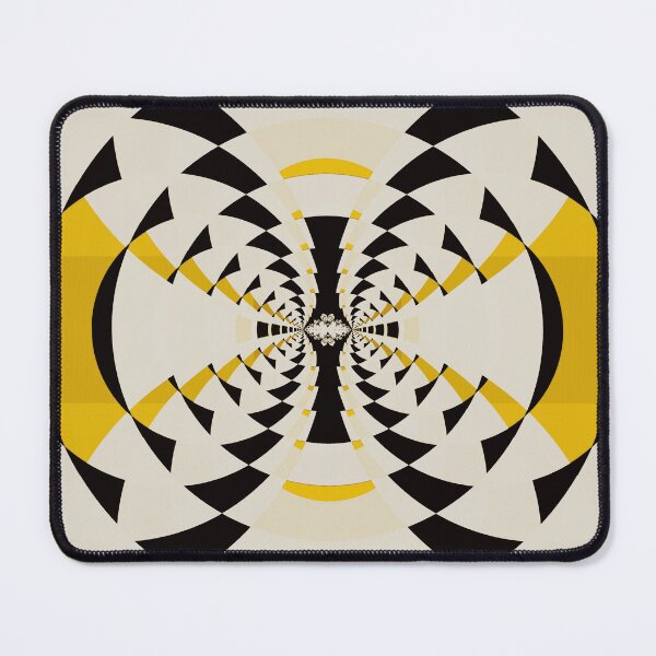 Item preview, Yellow Hypnotic Optical Circles Geometric Pattern designed and sold by Dianne Mead.