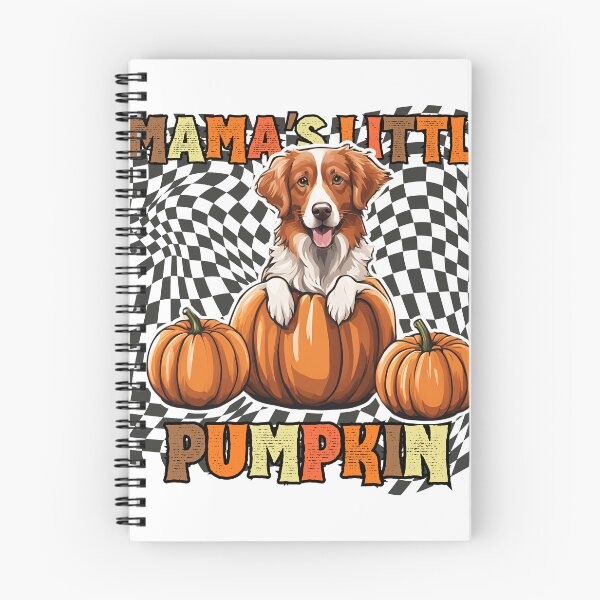 Item preview, "Mama's Little Pumpkin" - Nova Scotia Duck Tolling Retriever in Halloween Pumpkin with Checkered Background designed and sold by GoodyPaws.
