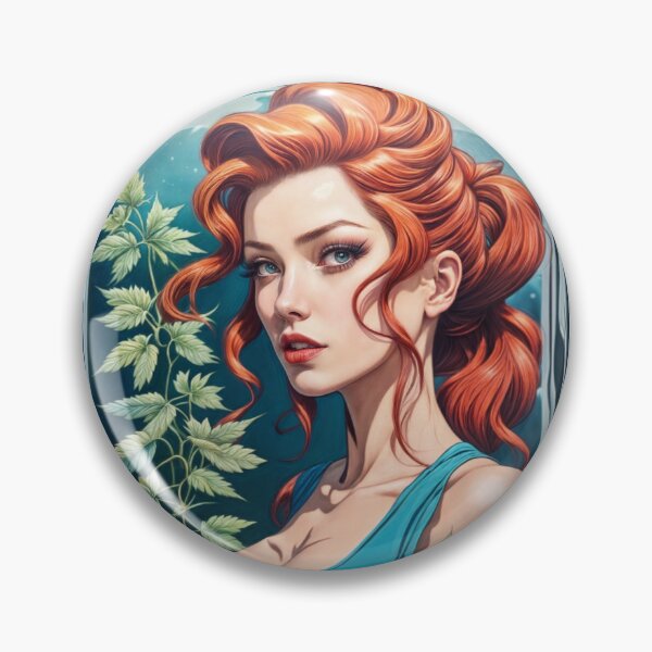 Item preview, Ajar Redhead Woman designed and sold by MoonsideGallery.