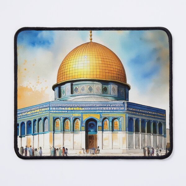 Item preview, Dome of the Rock Watercolour Illustration designed and sold by RaiyaTees.