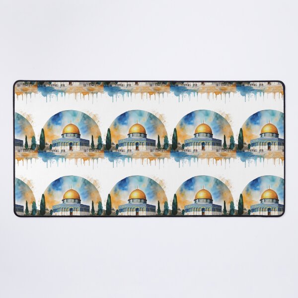 Item preview, Dome of the Rock Watercolour Illustration designed and sold by RaiyaTees.