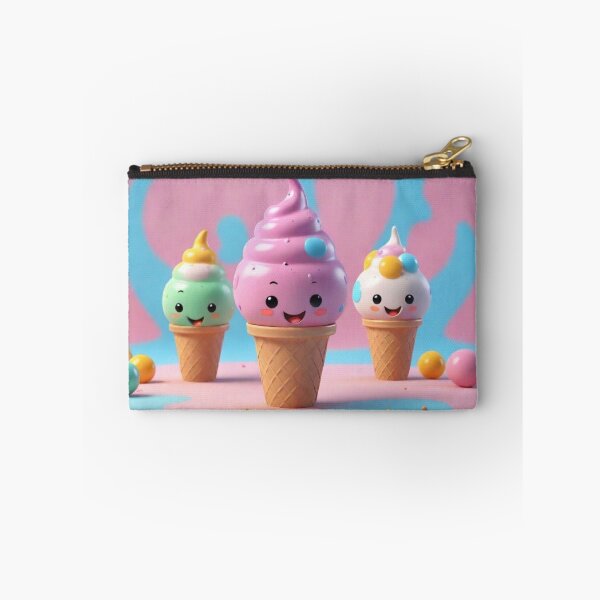 Item preview, ADORABLE PINK SQUISHY FUN COLORFUL ICE CREAM KAWAII designed and sold by Arts4U.