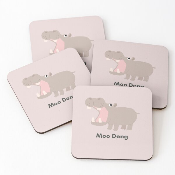 Item preview, Whimsical Hippo Drawing with 'Moo Deng' Tex designed and sold by ArtistPenguin.