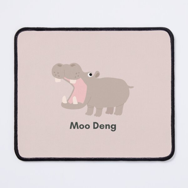 Item preview, Whimsical Hippo Drawing with 'Moo Deng' Tex designed and sold by ArtistPenguin.
