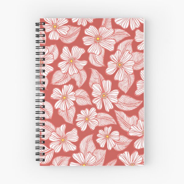 Item preview, Cherry Red Hand Drawn Flowers and Leaves Pattern designed and sold by schorrnuff.