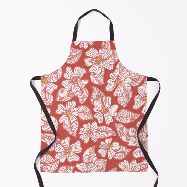 Item preview, Cherry Red Hand Drawn Flowers and Leaves Pattern designed and sold by schorrnuff.