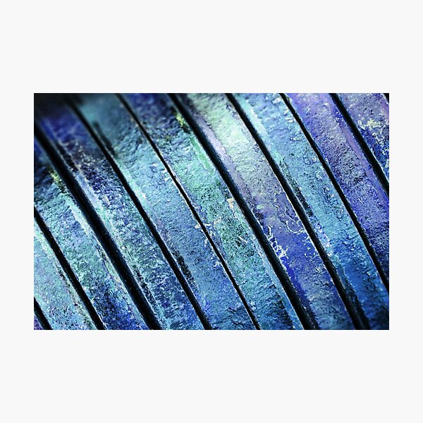 Item preview, Rusted Blue Metal Macro designed and sold by zingarostudios.